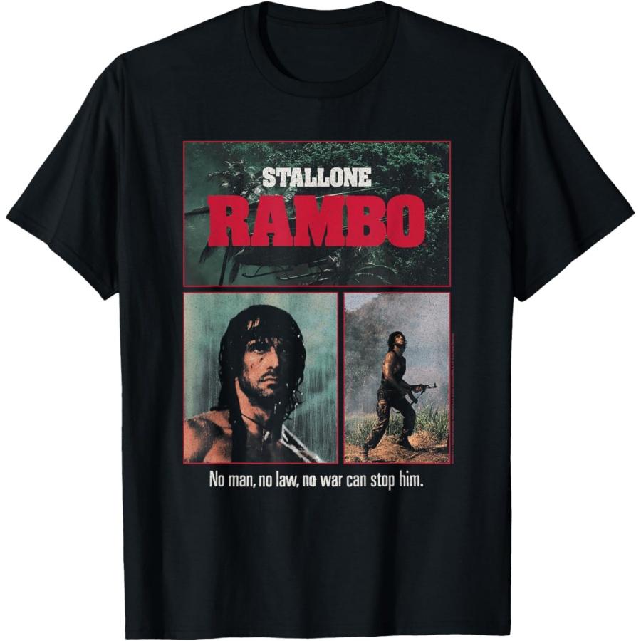 Ripple Junction x Rambo Stallone Lone Wolf Action Movie T-Shirt XXXXXL чёрный