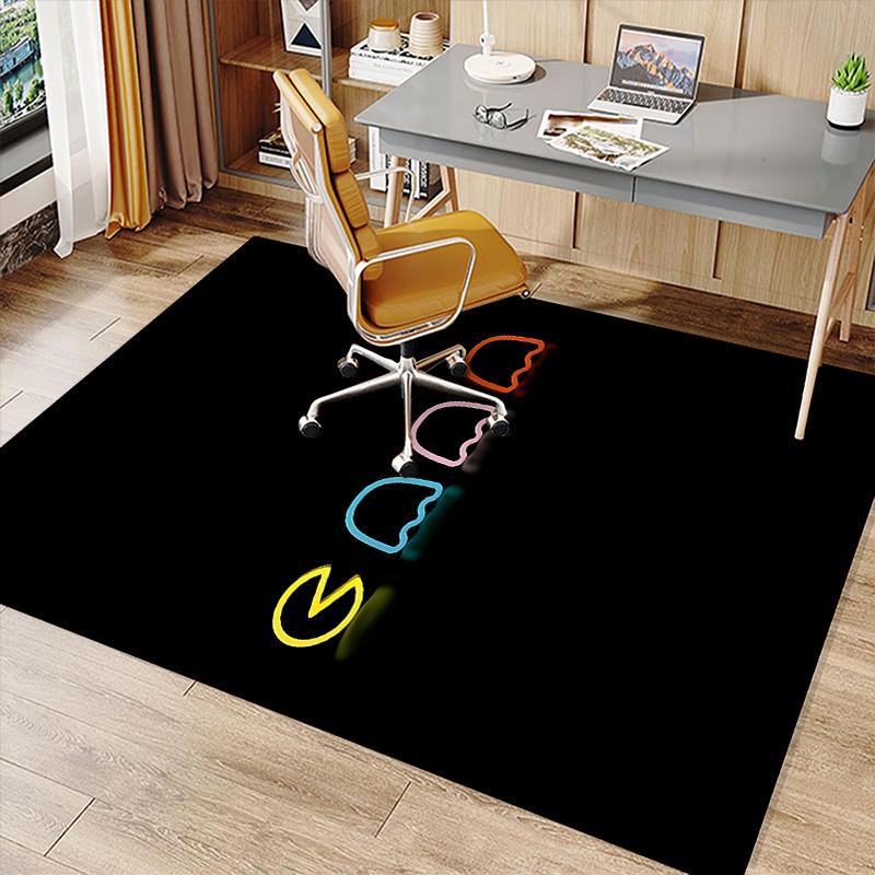 P-PacMan Game Printed Absorbent Washable Carpet, Non-Slip Bathroom Mats, Kitchen Rugs, Yoga Mat,Living Room Entrance, Camping Picnic Rugs