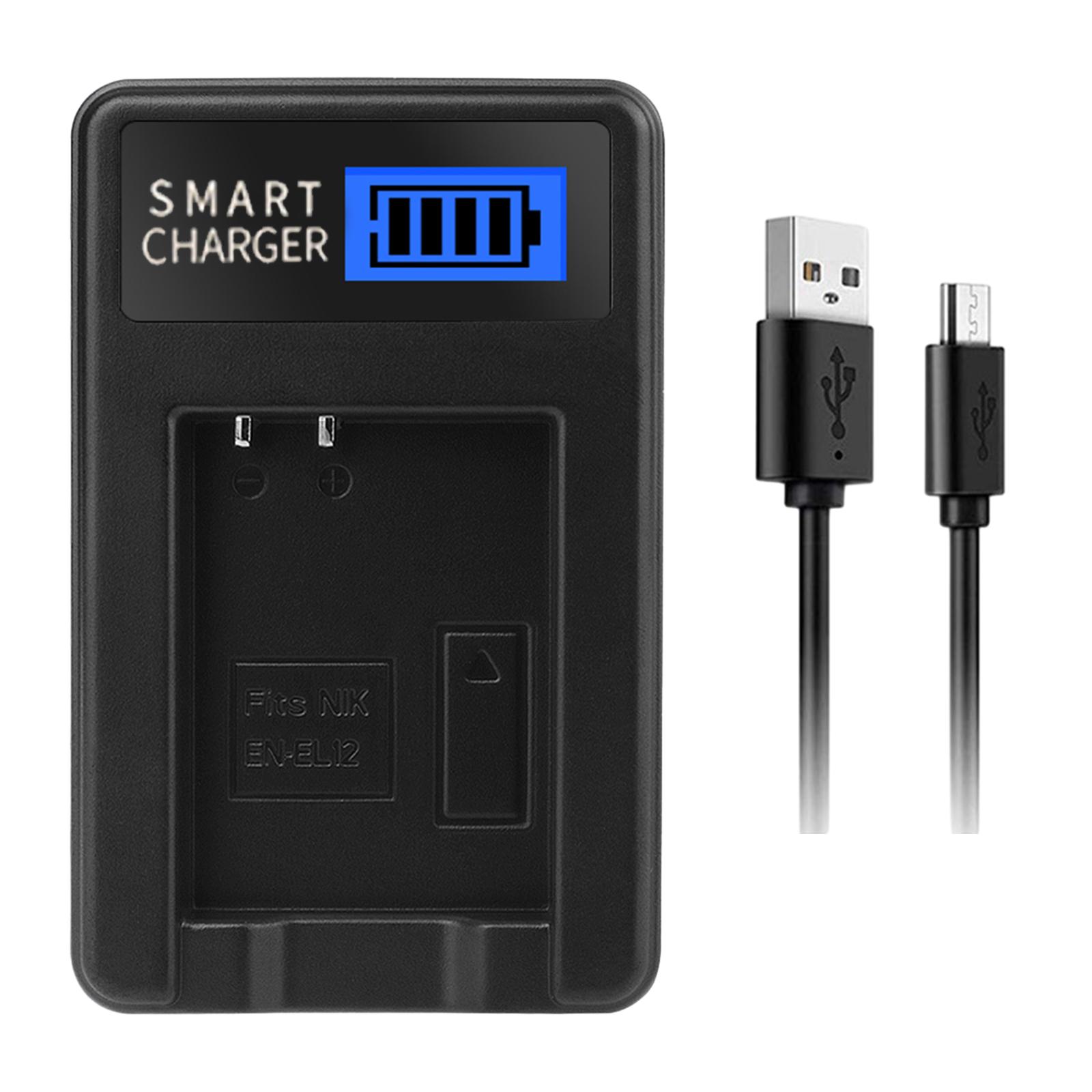 

Зарядное устройство для аккумулятора камеры EN-EL12 с ЖК-экраном для Coolpix S31 S6000 S610 S6100 S610C S6150 S620 S6200 S630 S6300 S640