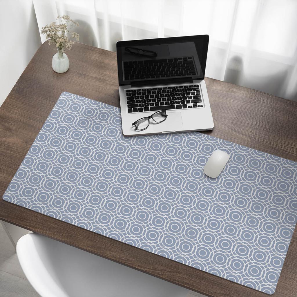 Designerska Podkładka Ochronna Pod Laptopa Geometryczny Wzór Kół 120X60 Cm