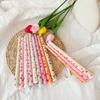 25cm10Inch Colorful Geometric Printing Long Brush Holder Tapered Candle Banquet Party Banquet Decorative Candlestick Candle