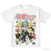 2026 Summer New Style # Hatsune Miku # Cyberpunk Style Cartoon Fan Street Fashion Large Loose Cotton T-shirt
