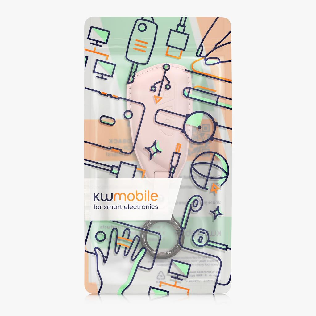 kwmobile Key Cover for VW Golf 8 3-Button Car Key Case - Smart Key