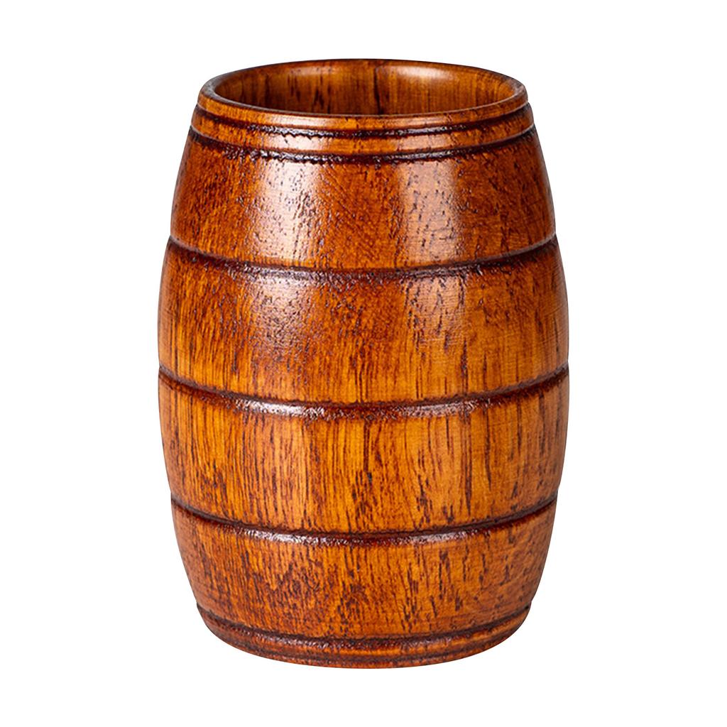 Big Belly Cup, Enlarged Wine Glass, Charcoal Grilled Universal Wooden Cup, Nonscalding Plant Paint Tea Cup
