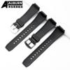 Černý pánský řemínek na hodinky z pryskyřice pro CASIO Edifice 5119 EF-552 EF-552D 25*20mm konvexní ústa vodotěsný gumový řemínek silikonový náramek