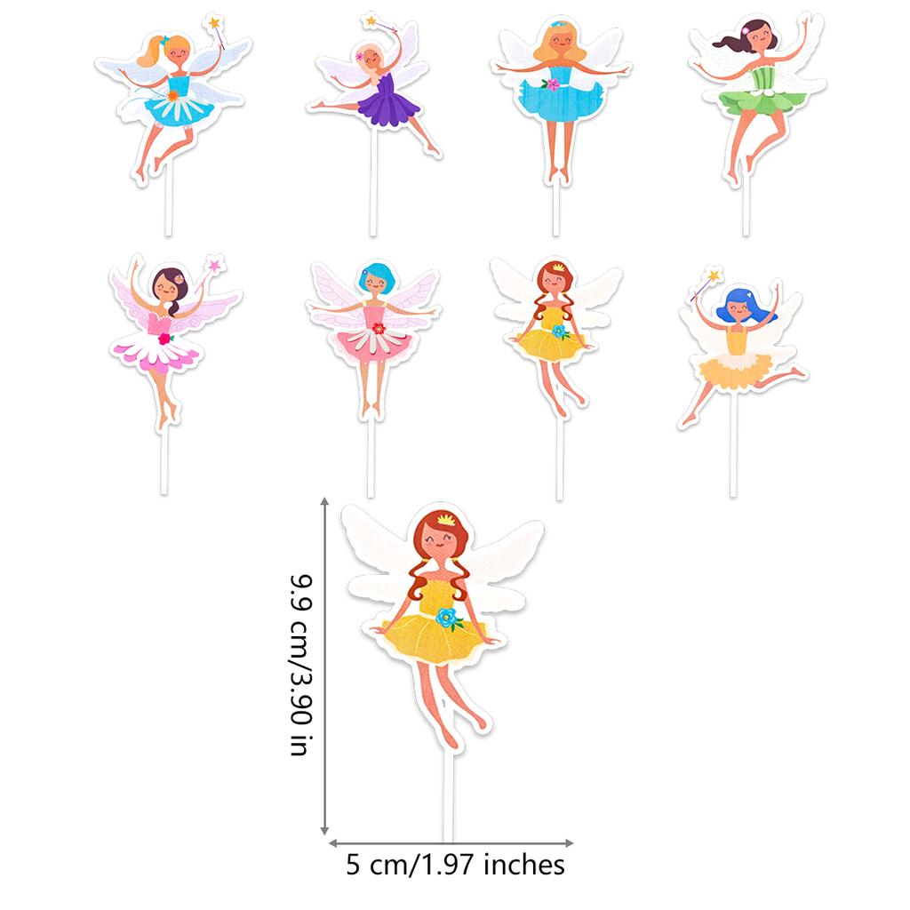 Fairy Party Disposable Tableware Floral Fairy Printing Paper Plate Cup Napkins Girls Tea Party Supplies Birthday Party Decor