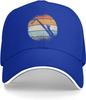 Retro Saxophone Sunset Print Baseball Cap Vintage Adjustable Cotton Casual Hat for Unisex Adults