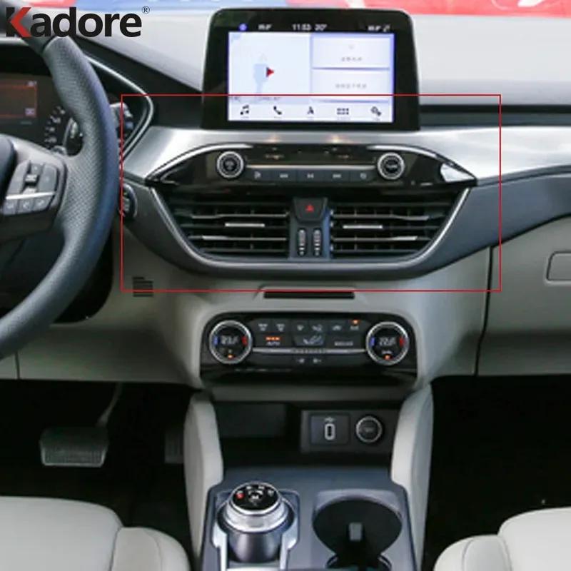 Car Front Center Air Conditioner Vent Outlet Cover Trim For Ford Focus    Carbon Fiber Interior Moulding Accessories