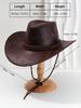 Kapelusze kowbojskie vintage z imitacji skóry z dużym rondem Panama Gentleman Cowgirl Kapelusz jazzowy Święta Impreza Cosplay Kapelusz