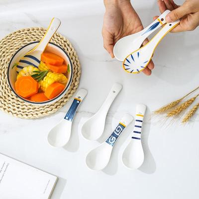 Cuillère à Bouillie en Céramique Japonaise - Vaisselle Créative pour Usage Quotidien
