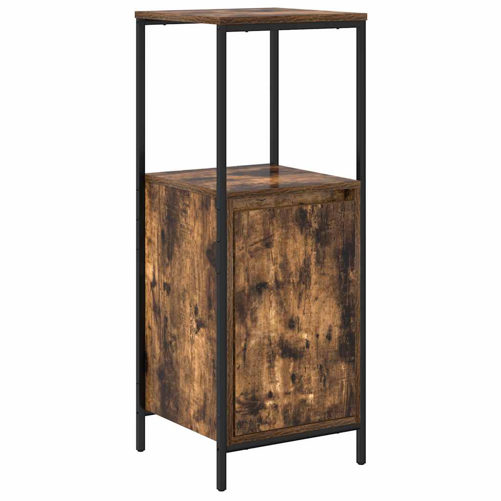 Bathroom Furniture Set with Shelf with Door 5 Pcs Brown Wood Based Material