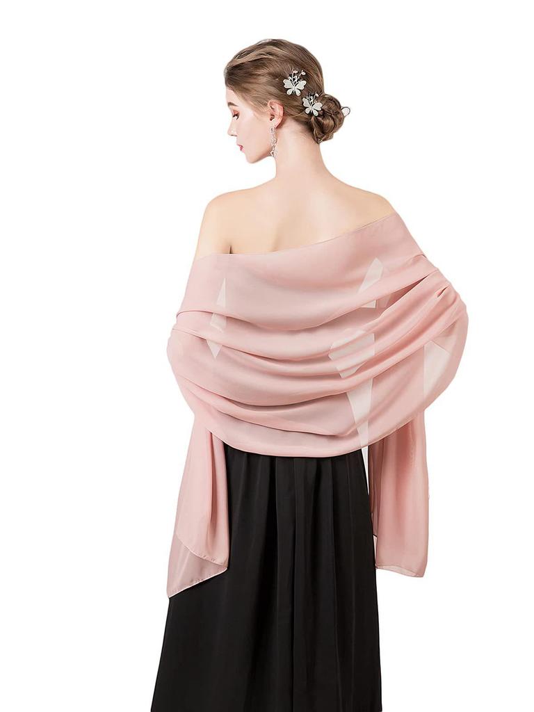 Women's Chiffon Evening Shawl and Wrap for Weddings and Bridesmaids