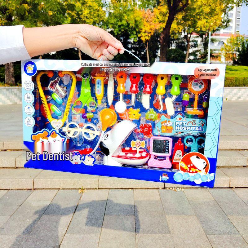 Pet Dentist Role-Playing Set for Kids - Toy Gift Box