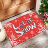 Christmas Wind Entry Door Mat Snowflake Pattern Red Non Slip Entrance Mat Christmas Decoration