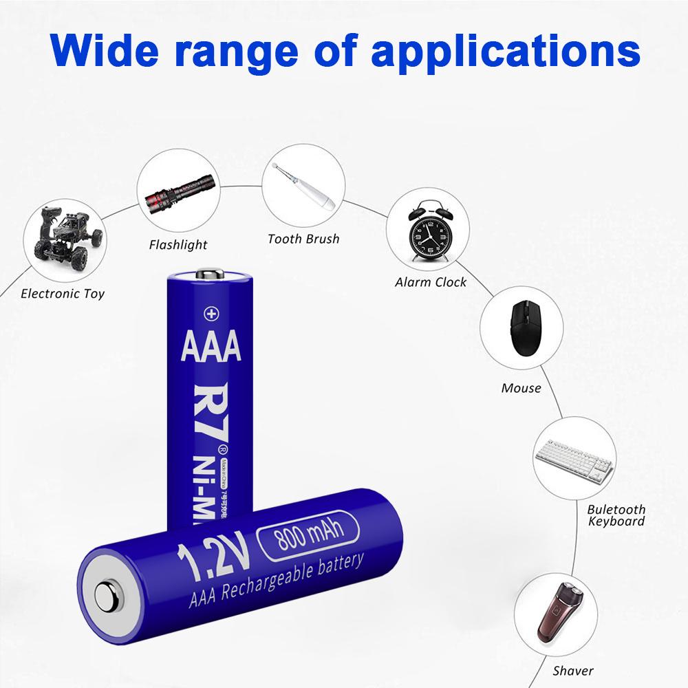 AAA 800mAh NI-MH 1.2V Rechargeable Battery AAA Battery 3A Rechargeable Battery NI-MH Battery for Camera,toys
