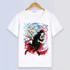 Anime Stray Dogs Damen Kurzarm Digitaldruck Weiß Sommer Cartoon Top Partner Outfit Cosplay Atmungsaktiv Damen und Herren T-Shirt