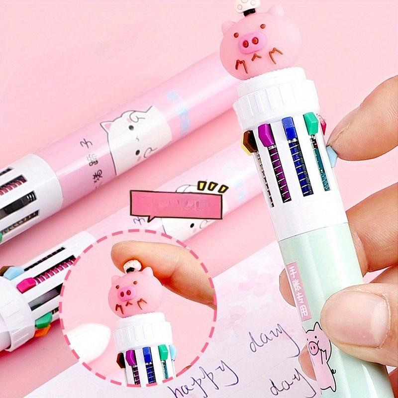 36pcs Multicolor Ballpoint Colored Gel Ink Pens Desktop Writing Supplies Cute Kawaii Design Wear Resistant Drawing Pens