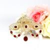 Fashion Crown Brooch Ladies Gold Color Crystal Bohemian Wedding Jewelry