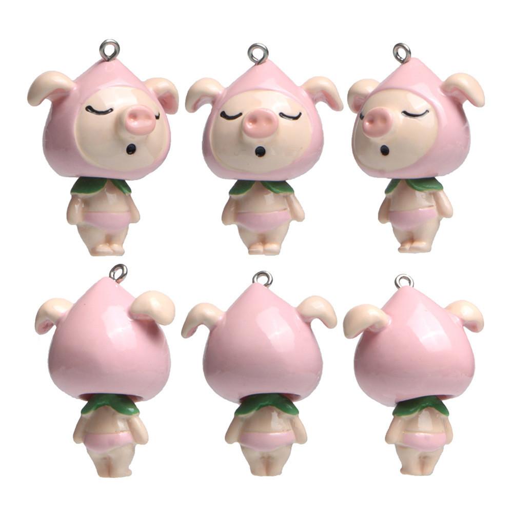 Jenny Pig Fruit Series Keychain Resin Cartoon Accessories For Kids Decor And