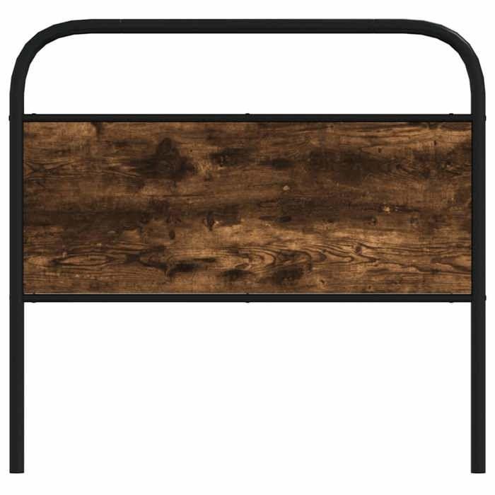 VidaXL Tête de lit chêne fumé 90 cm acier et bois d'ingénierie 4100237