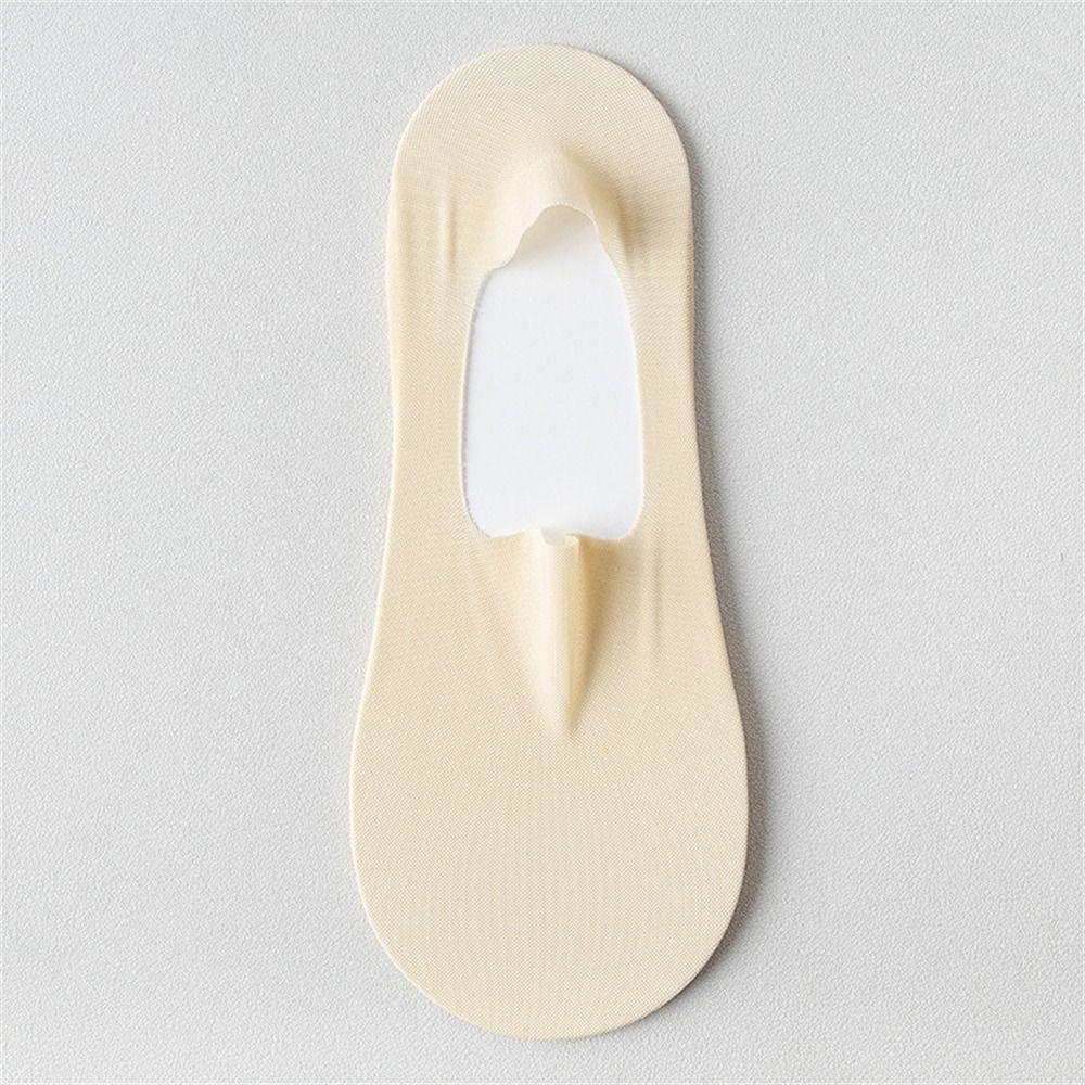 

1 пара тонких дышащих невидимых коротких носков, нескользящие носки до щиколотки, повседневные носки-лодочки на лето бежевый