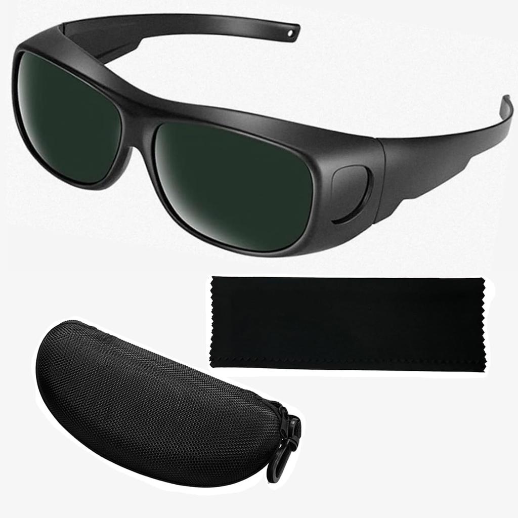 Laser Safety Glasses for IPL Pulsed Light Hair Removal, Beauty Therapy, IR 5.0 Welding Safety Glasses, Tanning Bed glasses Eye Protection with Case
