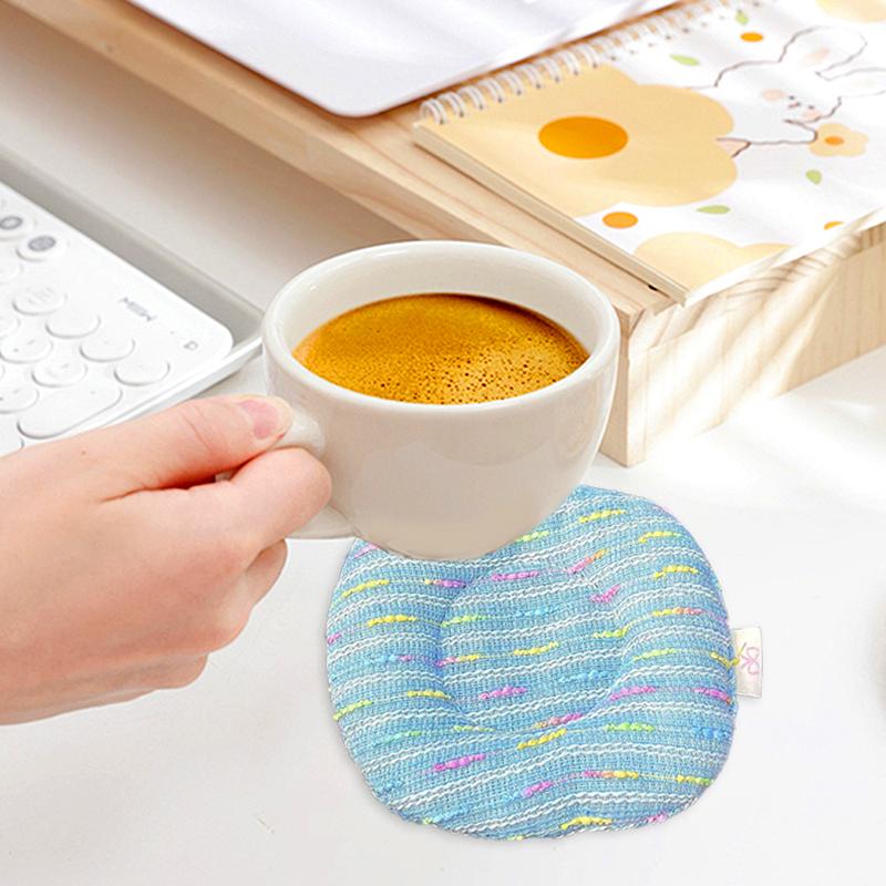1Pc Fabric Photo Props Bowl Mat Korean Style Insulation Mat Fresh Color System Coaster Colour Circular
