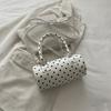 Damen Mode Gepunkteter Zylinder Schulter Crossbody Handtasche Für Den Täglichen Gebrauch