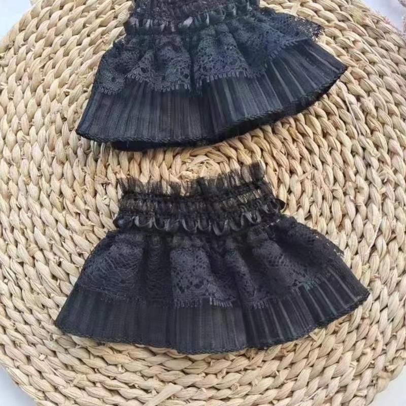 Dekorative Armstulpen für Damen Elastische Stulpen Spitzenbesatz Hemdärmelstulpen Sommer Handgelenk Sonnenschutz-Accessoires