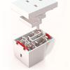 Antiflaming Triple Plug Adaptor 3 Way UK 3 Pin Sockets Multi Plugs Extension