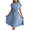 Fashion Women's Summer Round Neck Casual Fashion Printed Pullover  Dress