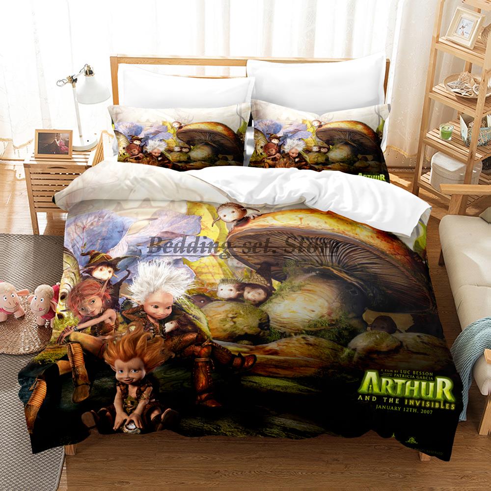 Arthur Et Les Minimoys Bedding Set Single Twin Full Queen King Size Bed Set Aldult Kid Bedroom Duvetcover Sets 2023 Bed Sheet