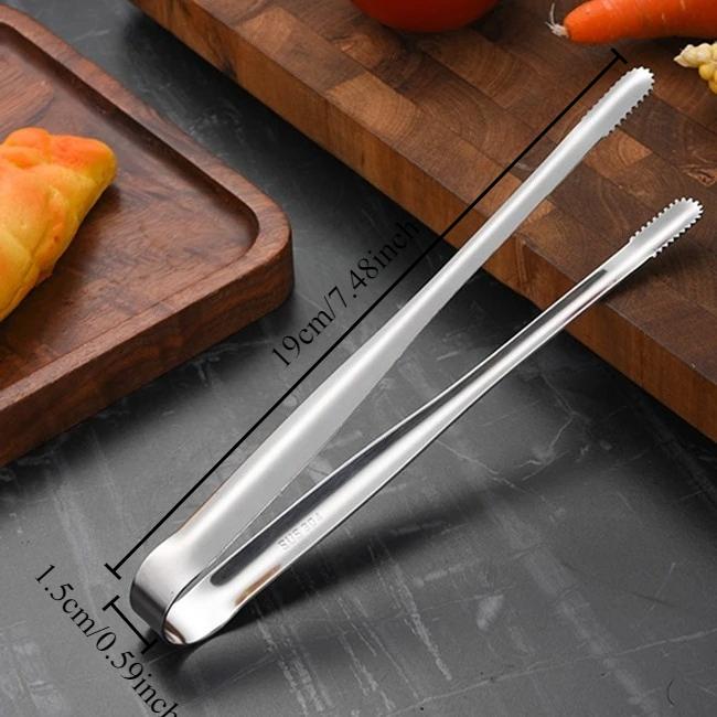 

Stainless Steel Barbecue Clip Multifunctional Food Clip Home Bar Ice Clip Anti-slip Kitchen Gadget Accessories Bbq Accessories