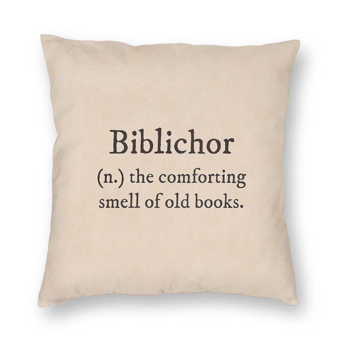 Dark Academia Biblichor Определение Наволочка Полиэстер Лен Бархат Печатный Молния Декор Наволочка Подушка для Дивана Чехол 30x30cm