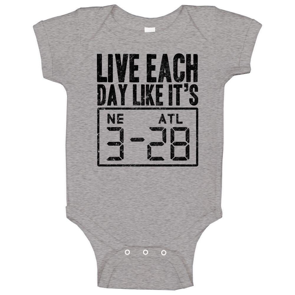 

Живи каждый день так, как будто это 3-28 Новая Англия Атланта Футбол Суперкубок Камбэк 4XL