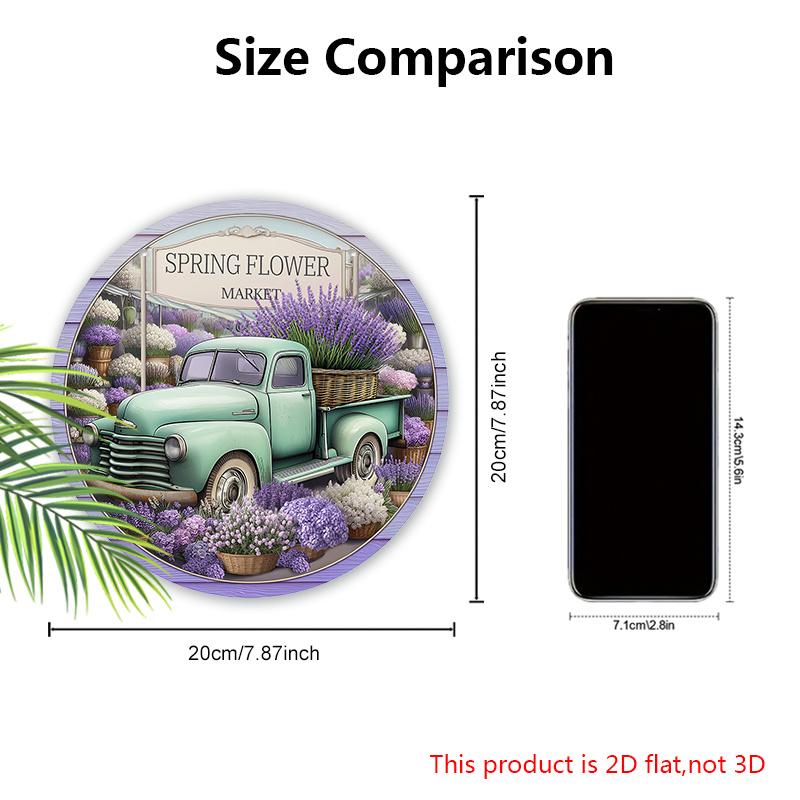 Rustic Wooden Sign with Lavender Pattern - Charming Decorative Hanging Plaque for Front Door, Wall Decorative Hanging Ornament