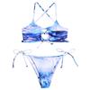 New Women's Swimsuit Sexy  Printing Split Swimsuit Tight Bikini Set