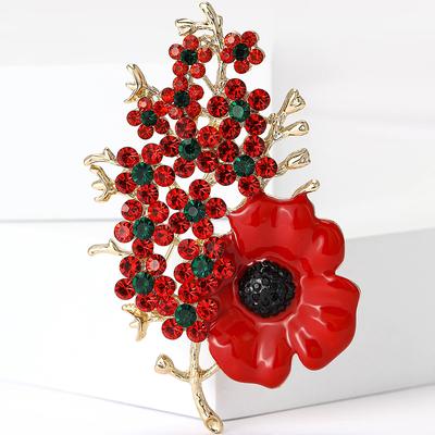 Crystal Flower Brooch Pin Rhinestone Brooches Wedding Party Jewelry Gifts Lapel
