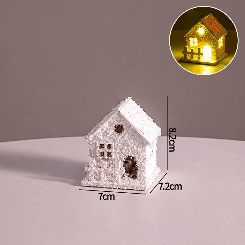 

Christmas Glowing Snow House Ornament Decorations Christmas Decorations 2025 Desk Accessories Glow in Te Dark Room Decor Navidad
