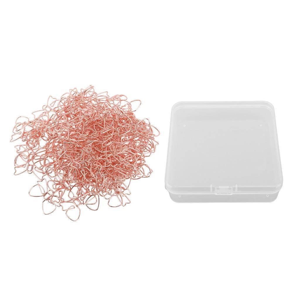 100Pcs Bowknot Shaped Cute Paper Clips Gold/ Rose Gold Anti Rust Metal Paperclips 32*22mm Compact Size Bow Shape Paper Clips