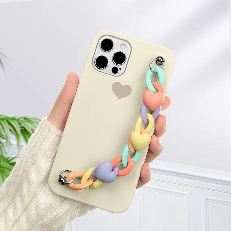 For Xiaomi Mi 11 11T 10S A3 Lite Poco M3 F3 X3 NFC 10T 9T Pro Redmi Note 9 9a 9C 8 10 5 7 8T 9S Love Lanyard Chain Soft TPU Case