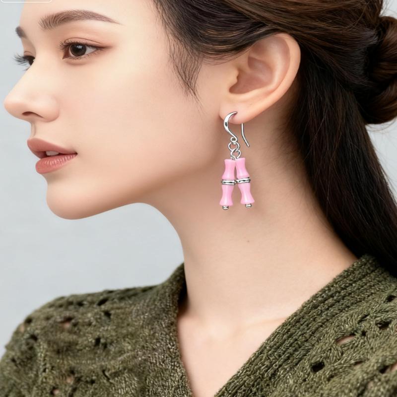 Tassel Bamboo Shell Earrings - Elegant European & American Style