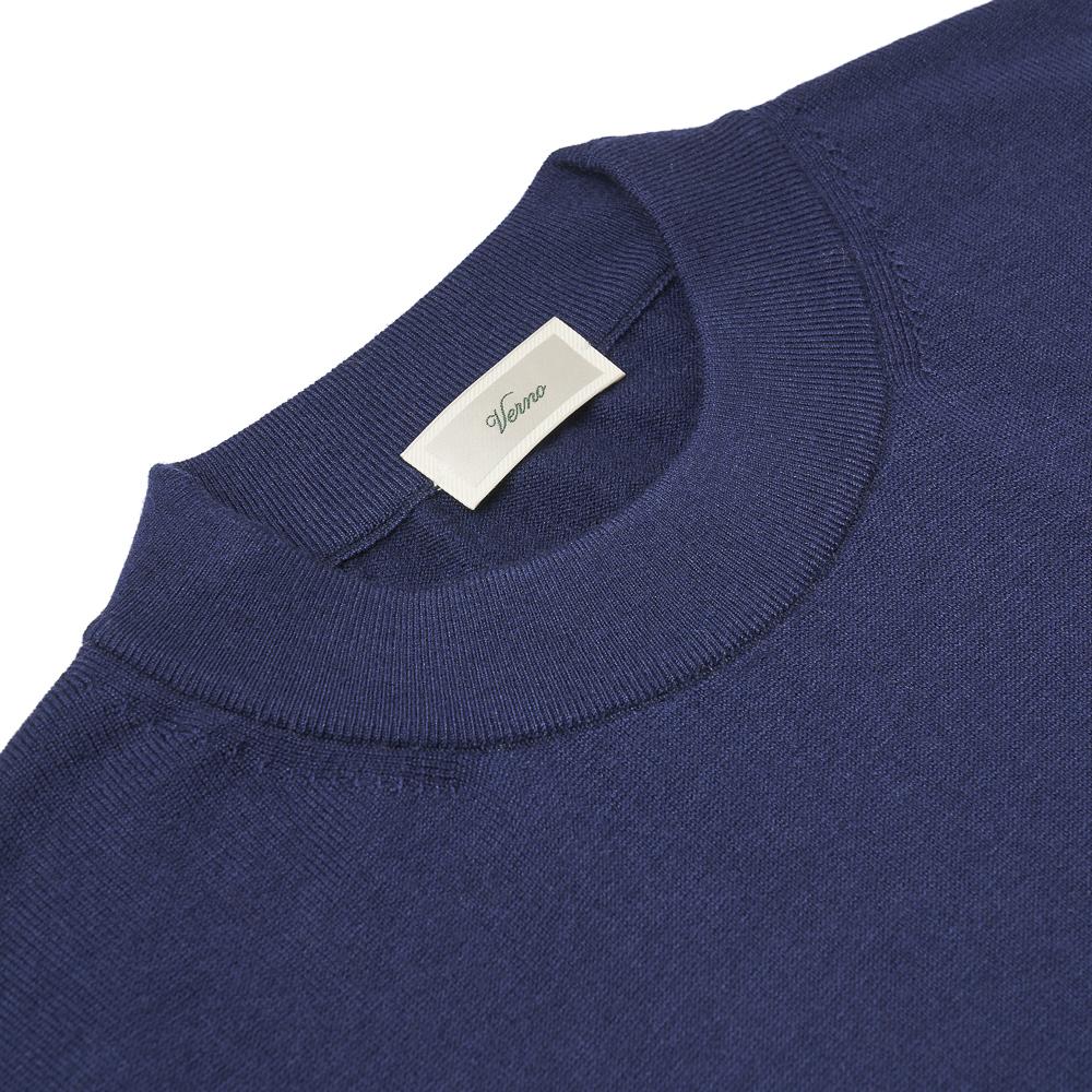 VERNO [Casual] Cashtouch Crew-Neck Knit Navy_Relax-Fit