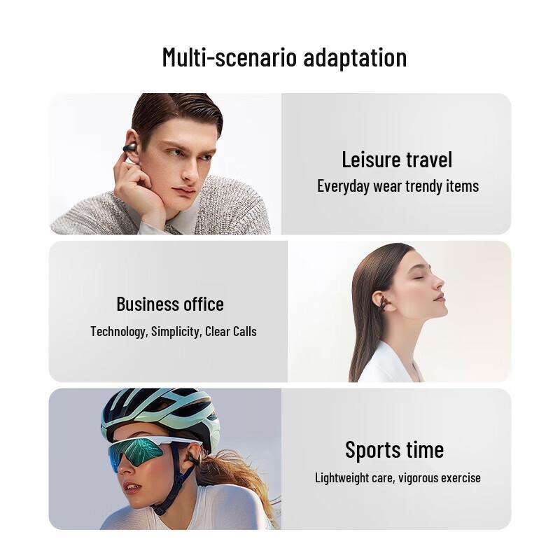 Lansdon TS22 Wireless Bone Conduction Ear-Clip Earbuds