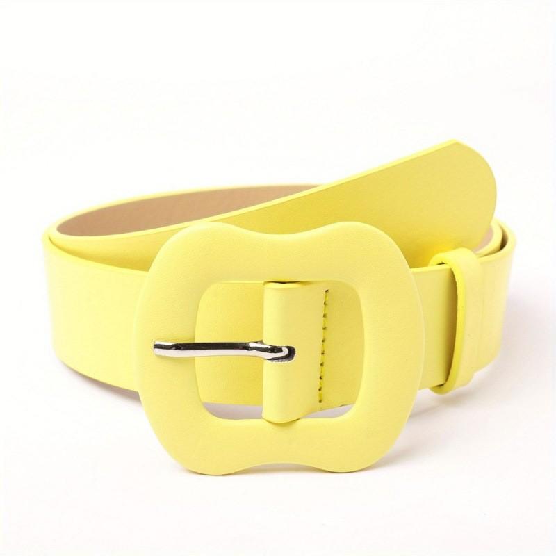 Stylish Korean Candy Color Women's Wide Waist Belt For Fashionable Dresses And Jeans