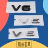 3D Premium ABS V6 Car Fender Trunk Rear Bonnet Decal Emblem Badge Sticker For MK4 MK5 MK6