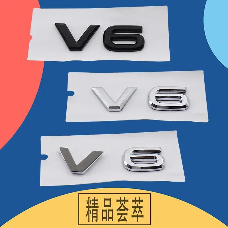 3D Premium ABS V6 Car Fender Trunk Rear Bonnet Decal Emblem Badge Sticker For MK4 MK5 MK6