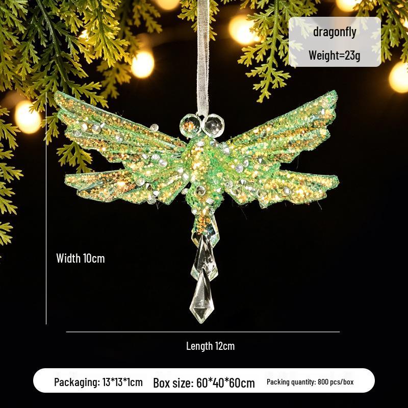 Green Elk & Snowflake Christmas Tree Decorations - Ornaments for a Festive Atmosphere