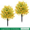 Violet Eucalyptus Garden Stake: Realistic Faux Flower Decoration with Ground Peg