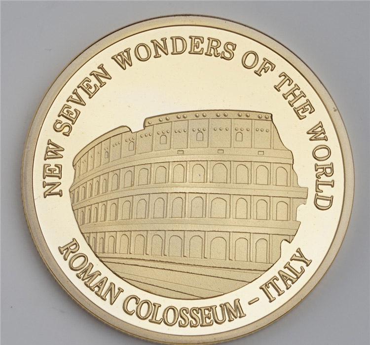 World Wonders Gold Coin: Roman Colosseum & Taj Mahal